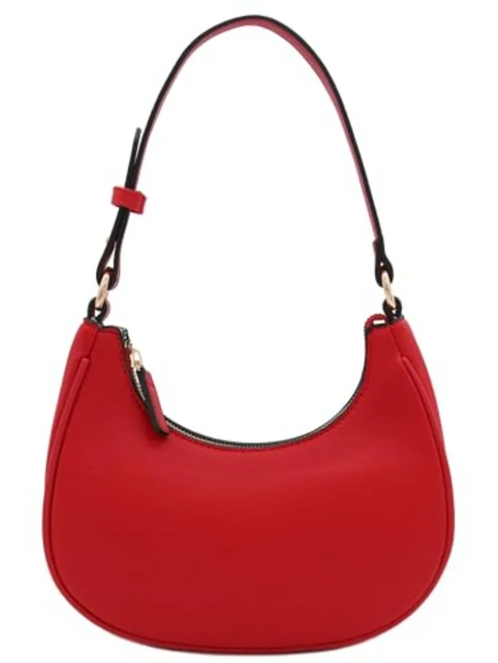 Small Crescent Shoulder Bag Underarm Purse - PU Leather